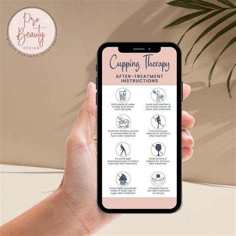 Digital Cupping Therapy Aftercare Card Textable Massage - Etsy