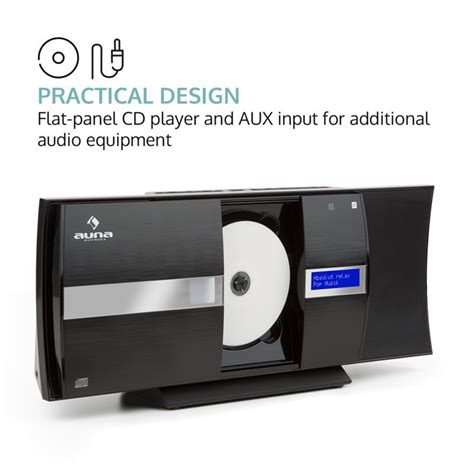 Auna V 20 DAB Impianto Stereo Verticale Bluetooth NFC CD USB MP3 DAB