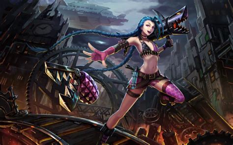 Jinx In Piltover And Zaun League Of Legends Hd Wallpaper