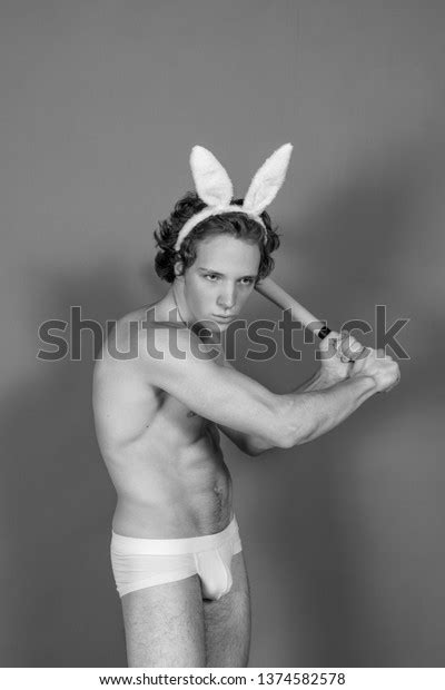 Funny Naked Guy Wearing Bunny Ears Stock Photo 1374582578 Shutterstock