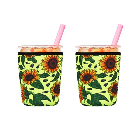Snapklik.com : 2 Pack Iced Coffee Sleeves, Reusable Neoprene Iced