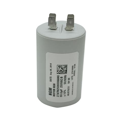 CAPACITOR 60 MF 250 VCA REDONDO PLASTICO T CONTINUO Redhogar