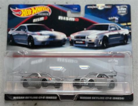 Hot Wheels Premium Twin Set Nissan Skyline Gt R Bnr Bnr Nismo R R Pack