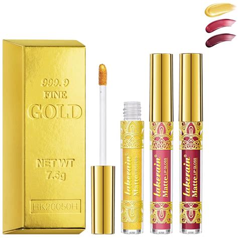 Amazon Beuking Gold Lipstick Pcs Set Velvet Nude High Pigment Not Fade Smooth Long