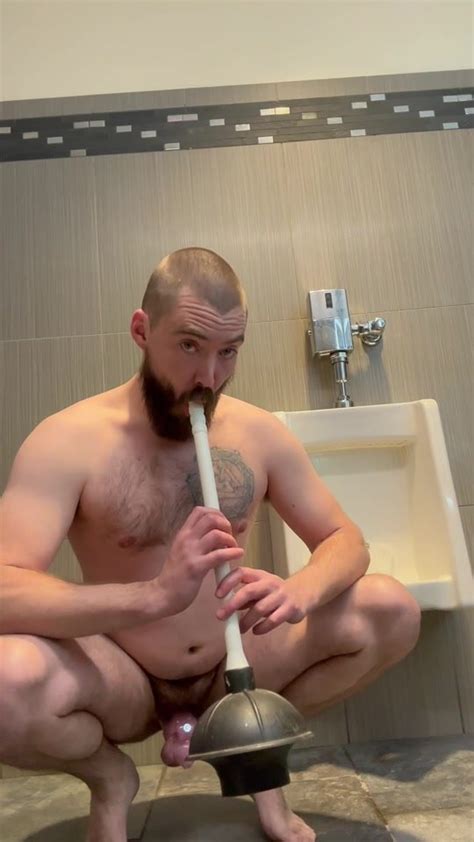 Chastity Faggot Uses A Plunger As A Dildo Thisvid