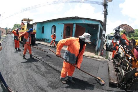 Programa Asfalta Manaus Recupera Ruas Do Bairro Novo Israel Na