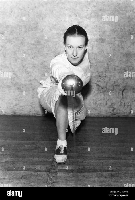 Helene Mayer 1910 1953 German Fencer Photograph C1935 Stock Photo