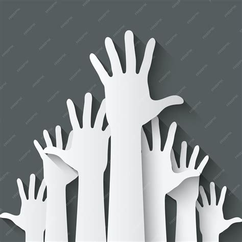 Premium Vector Hands Up Symbol