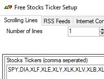 stocks ticker   small tool  displays financial