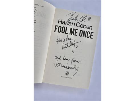 ‘fool Me Once Book Owned By Dame Joanna Lumley And Signed By Harlan