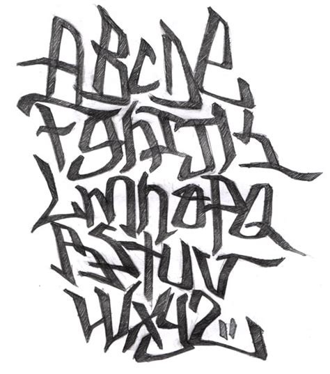 alphabet graffiti style - Graffiti Fonts Alphabet