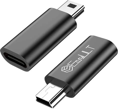 EasyULT USB C To Mini USB 2 0 Adapter 2 Pack Mini USB To USB C Adapter