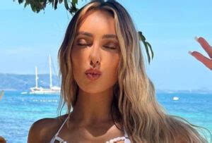 TOWIEs Amber Turner Shows Off Her Assets In A White Shell Bikini And Sarong BlackSportsOnline