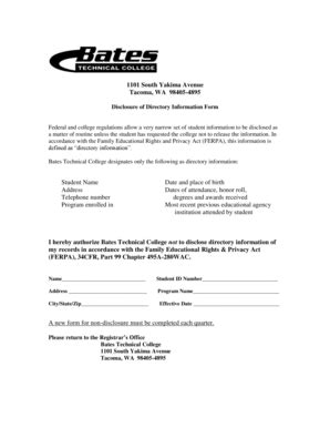 Fillable Online Bates Ctc Non Disclosure Form Pdf Bates Technical