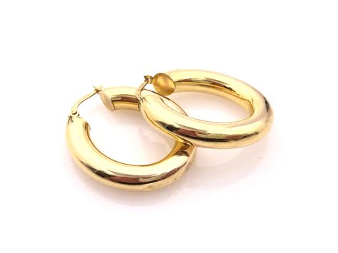 Lot 14k Yellow Gold Milor Hoop Earrings