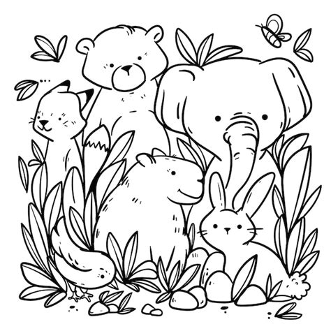 Animais Da Floresta Para Colorir - Desenho Para Colorir Animais Da Floresta