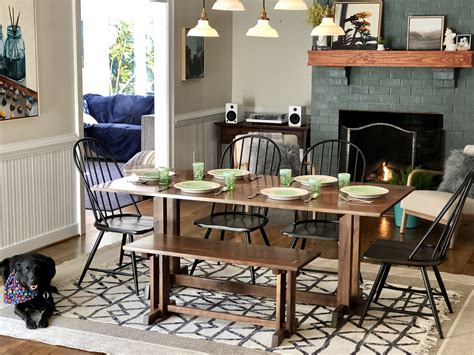 Bow Tie Dining Table and Bench — Sallie Plumley Studio- Custom