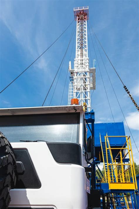 Mobile Drilling Rig Close Up Drilling And Servicing Oil And Gas Wells