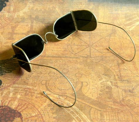 Exceptional Antique Victorian Era 4 Lens Double D Carriage Railway Spectacle Sunglasses