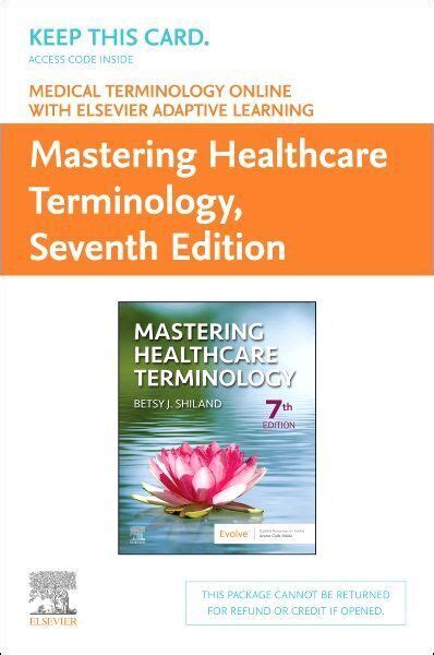 Medical Terminology Online With Elsevier Adaptive Learning For