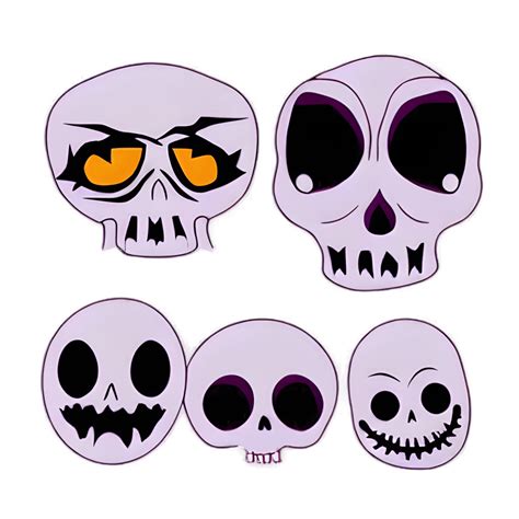 Ghoulish Faces Collection Clip Art · Creative Fabrica