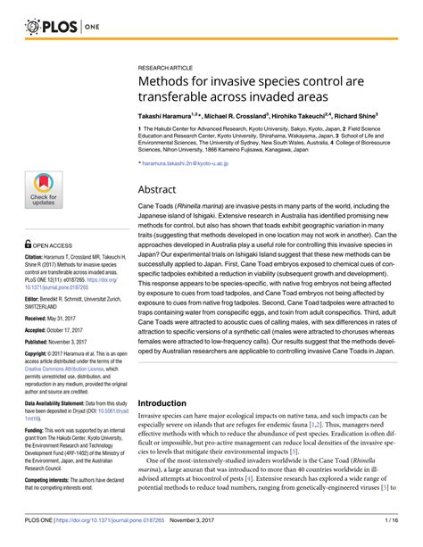 (PDF) Methods for invasive species control are transferable across ...