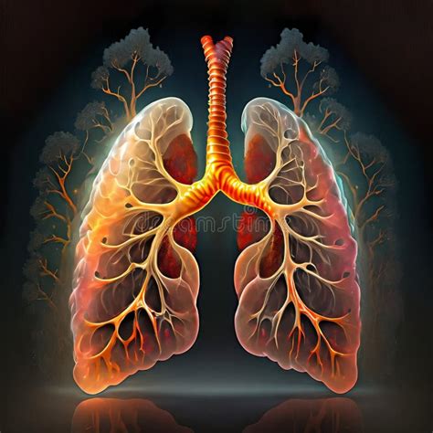 The Smoking Effect 3d Render Reveals Impact On Lung Health Stock