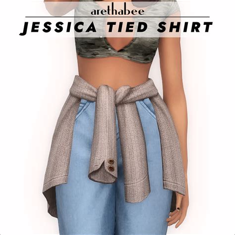 Jessica Tied Shirt Accessory Create A Sim The Sims