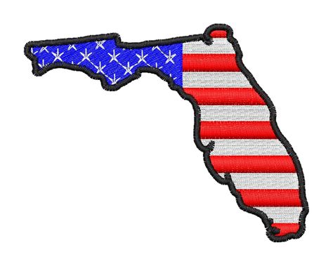 Florida State USA Flag Embroidery Design - Etsy