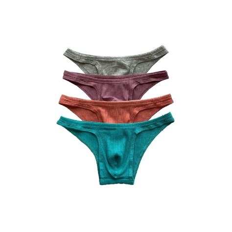 Piros szín Szexi Férfi Fehérnemű Alacsony derékú Alsónadrágok Tanga Férfi Mini Bugyi Bikini