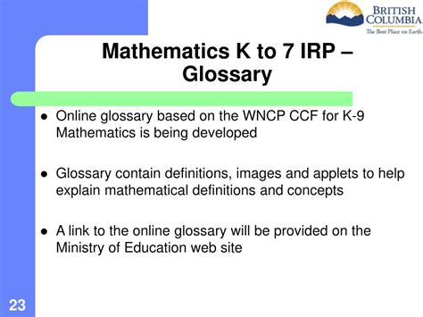 PPT - British Columbia Ministry of Education Web Cast An Introduction