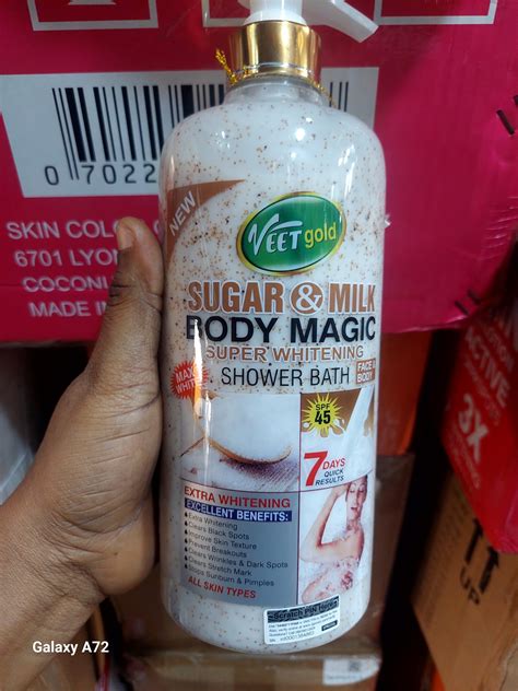 VEETGOLD SUGAR MILK BODY MAGIC SUPER WHITENING SHOWER BATH FACE