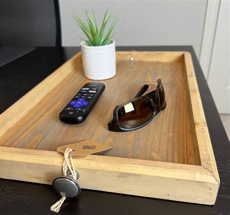 Wooden Decor Tray, Handmade, Knob Handles - Etsy