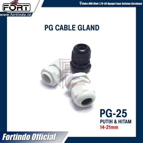 Jual Cable Gland Pg Kabel Glend Pg Hitam Putih Merk Fort Shopee