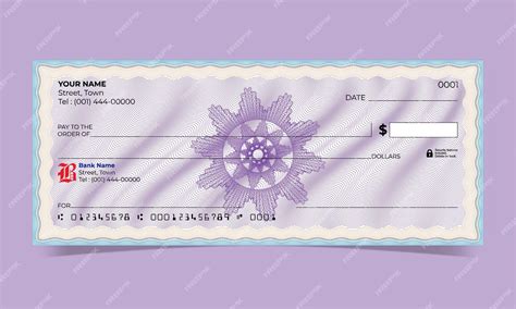 Cheque Em Branco Design De Cheques Bancários Vetor Elegante