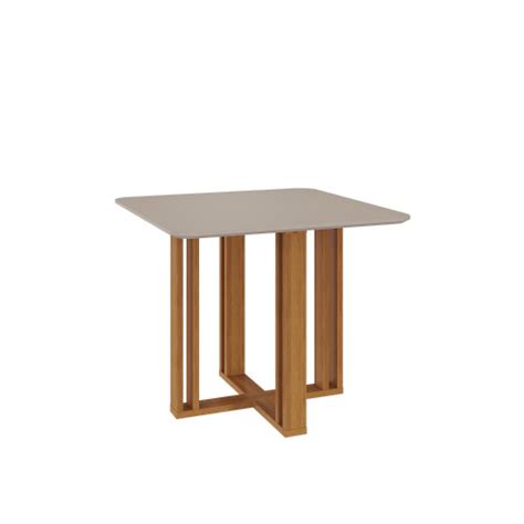 Conjunto De Mesa De Jantar Flora Cadeiras Fernanda Nature Off White Madeira E Nude Cimol