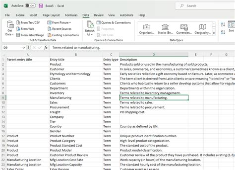 Importing Business Glossary Dataedo Documentation