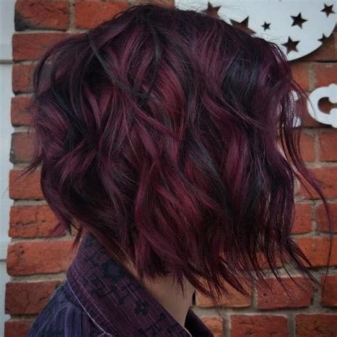 Cabelo Curto Marsala Violeta - Cabelo Marsala Curto – Inspire-se com As 20 Ideias Mais Apaixonantes