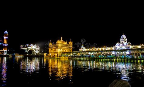 Night View the Harmindar Sahib, Also Known As Golden Temple Amritsar ...