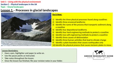 Glacial environments - Processes | Teaching Resources