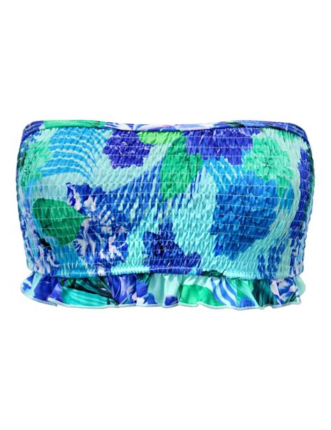 Free Spirit Floral Wired Bandeau Bikini Top C G Pour Moi M S