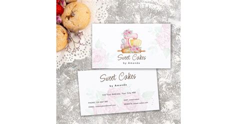 Sweet Cakes Bakery Business Card Zazzle