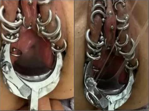 Piercing Sletje Speculum Creampie Play Vaginal Homemade Closeup Piercing Labia Speculum Pussy