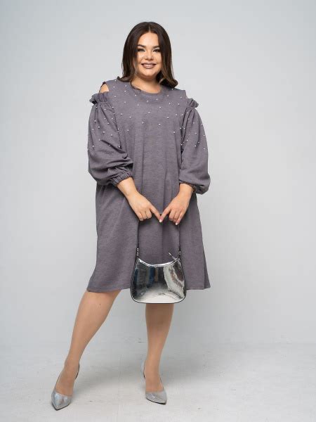 Платье праздничное большого размера, оверсайз; Стильный вечерний наряд ...