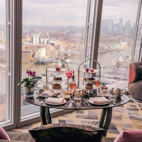 London Afternoon Tea above the Clouds at The Shard's Ting Restaurant ...