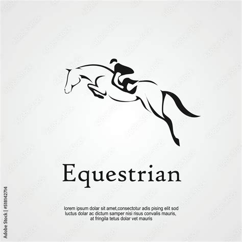 Horse Equestrian Dressage Logo Design Idea Stock Vector Adobe Stock