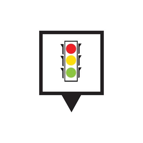Map Pointer Traffic Light Signal Vector Icon 15826831 Vector Art At