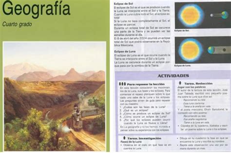 Libro De Geografía De Cuarto Grado De 1993 Menciona El Eclipse Solar 2024