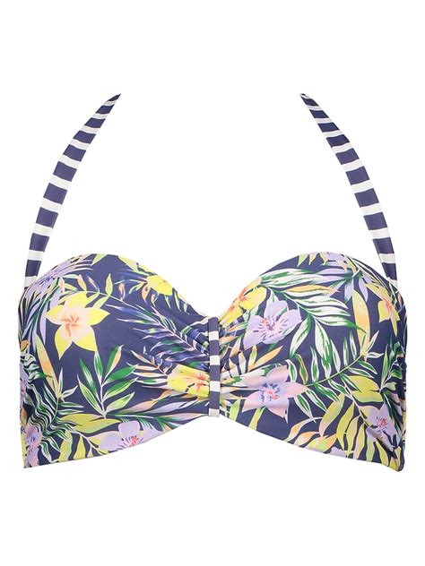 Venice Beach Biustonosz bikini Summer w kolorze granatowo żółtym najlepsze wyprzedaże w limango