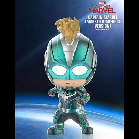 Hot Toys Captain Marvel Masked Starforce Version Cosbaby S Bobble Head